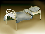 Металлическая кровать для общежития. Кровать-спинка 2 дуги, рама - труба 20х40 мм. сварная сетка 100х100 мм. Размеры 1950x700 мм.