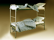 Кровать для строителей двухъярусная, рама - уголок 50х50х3 мм. ромбическая сетка. Размеры 1900 * 800 мм.